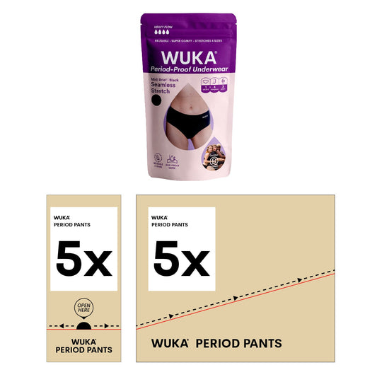 WUKA Stretch Seamless Midi Brief Heavy - 5 Pack SRP