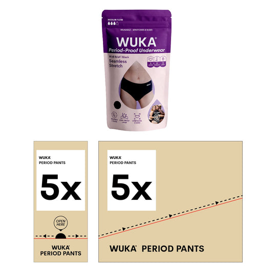 WUKA Stretch Seamless Midi Brief Medium- 5 Pack SRP